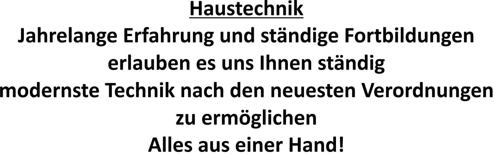 Text Haustechnik