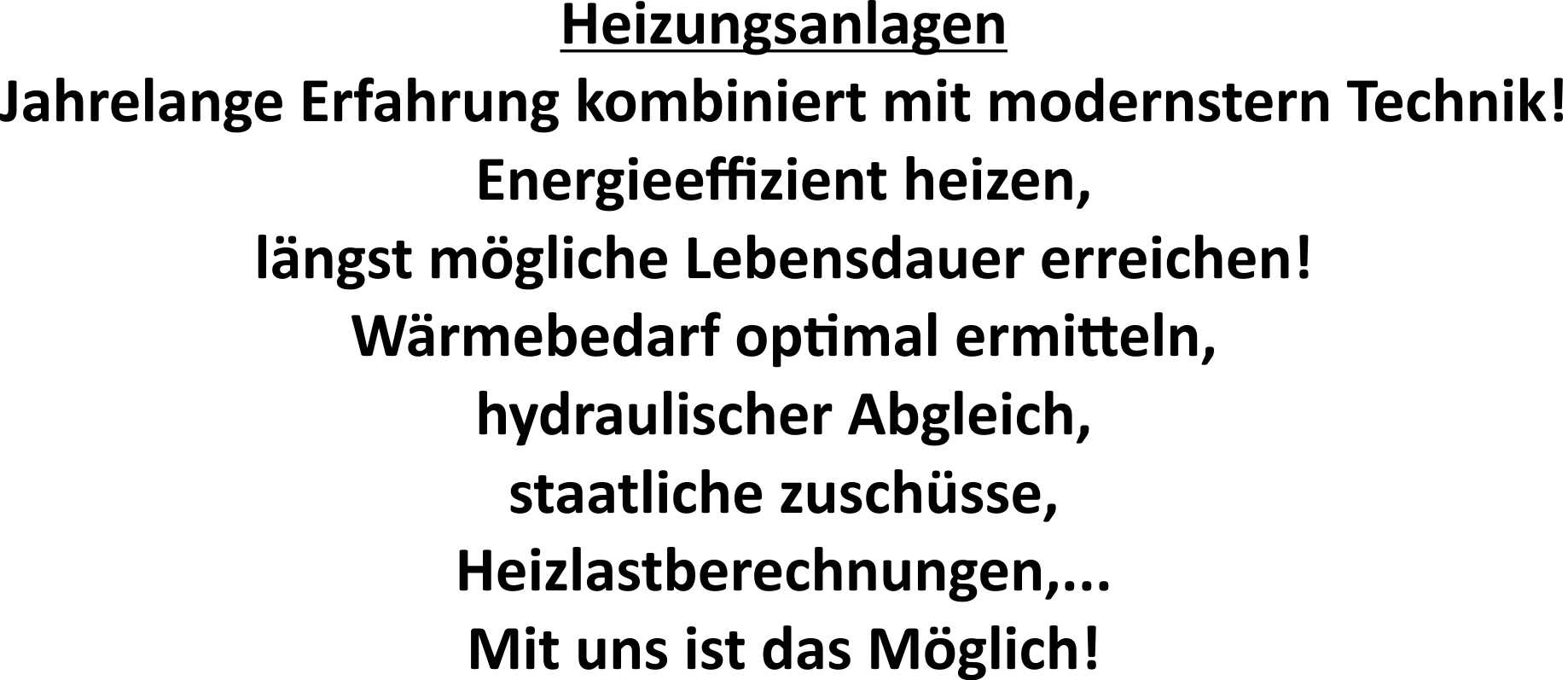 Text Heizungsanlagen